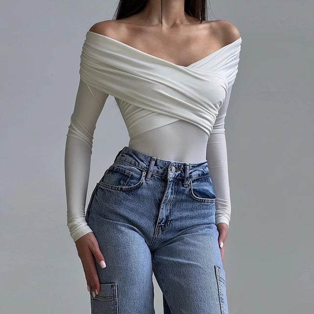 Siyah Bodysuit Kadın - Düz